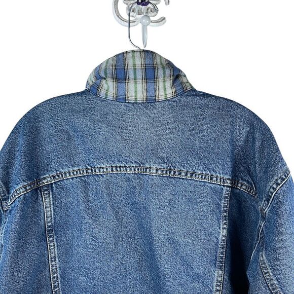 Vtg Levis Jacket Mens Large Flannel Lined Denim Trucker Made USA 90s Western Y2K - Picture 4 of 16